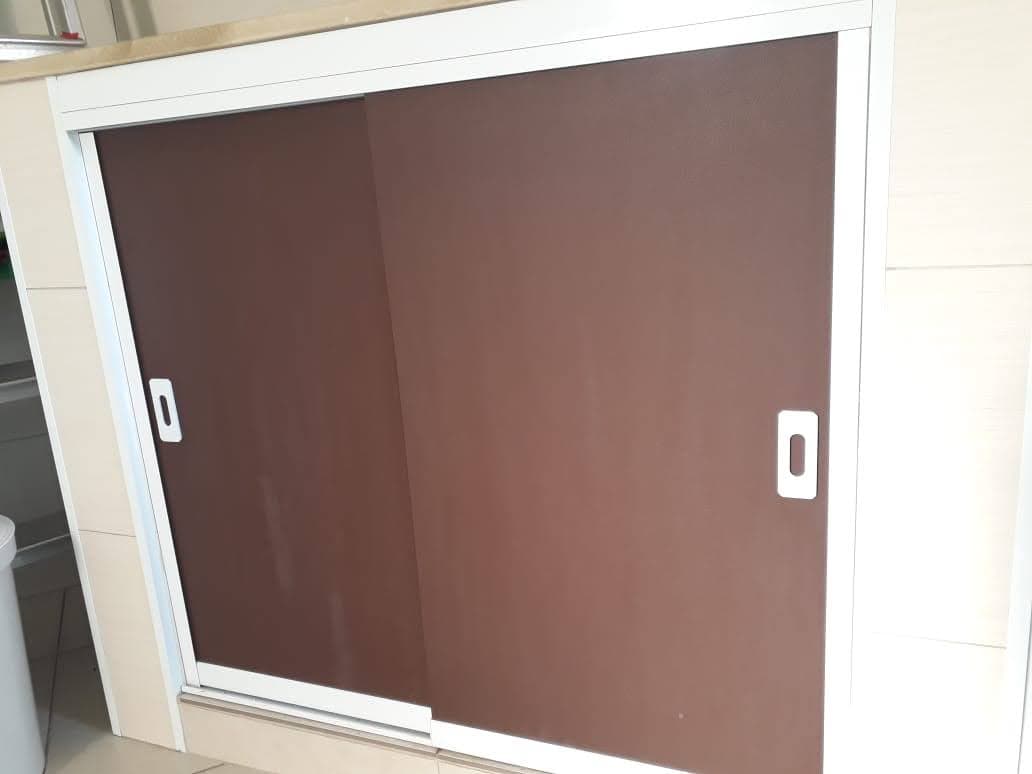 Porta de correr em vidro para área gourmet